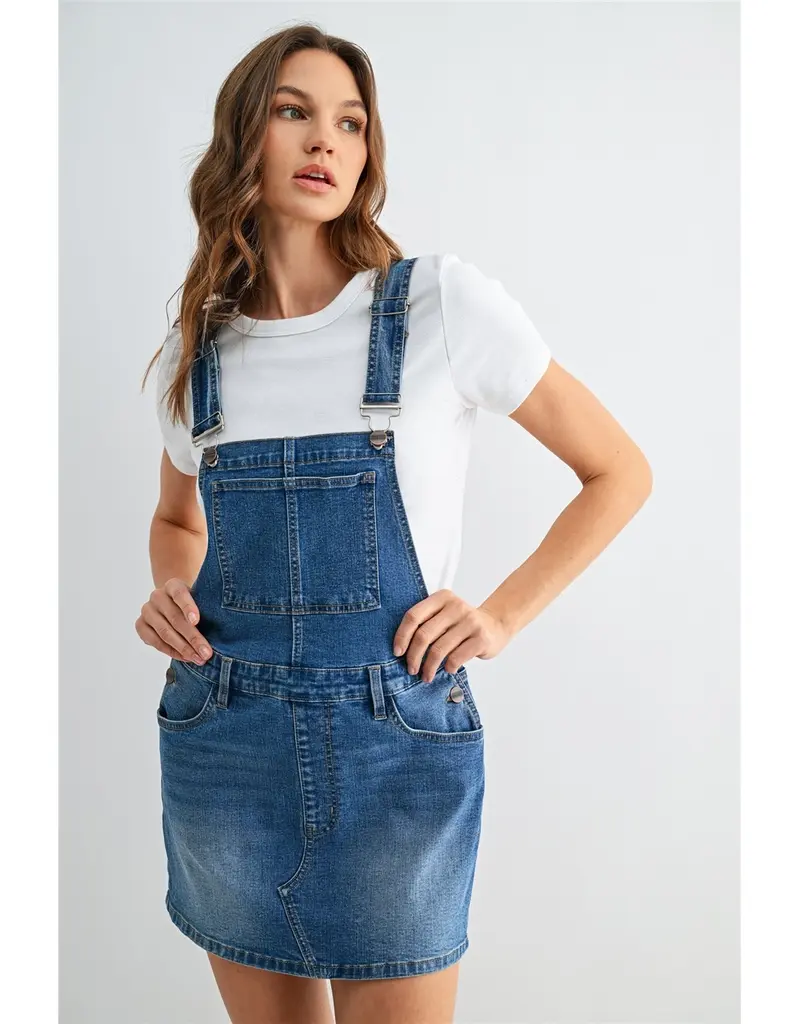 Bib Denim Overall Shorts