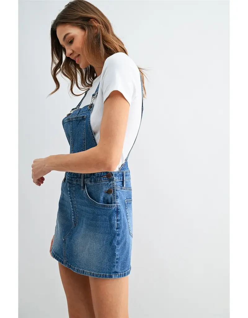 Bib Denim Overall Shorts