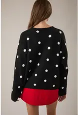 Polka Dot Button Front Cardigan