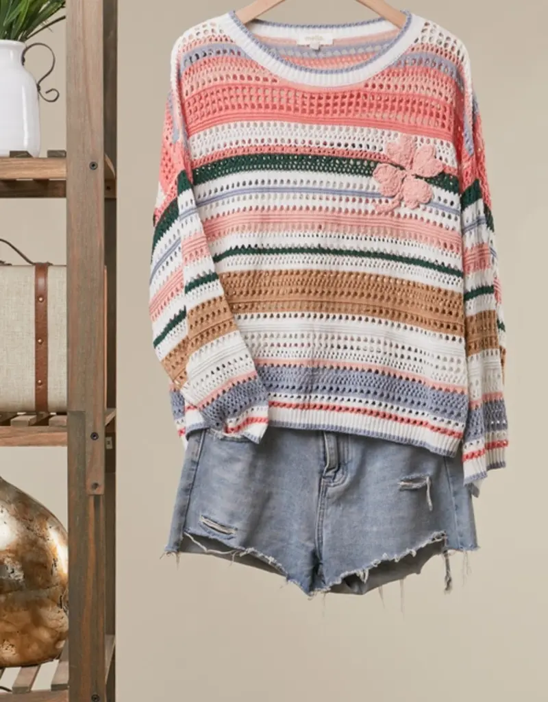 Stripe with Clover Patch on Left Chest