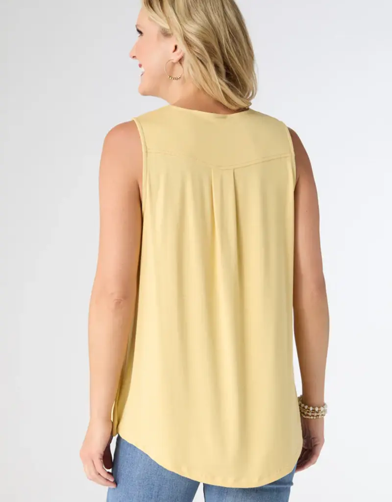 Erin Pleat Back V-Neck Tank