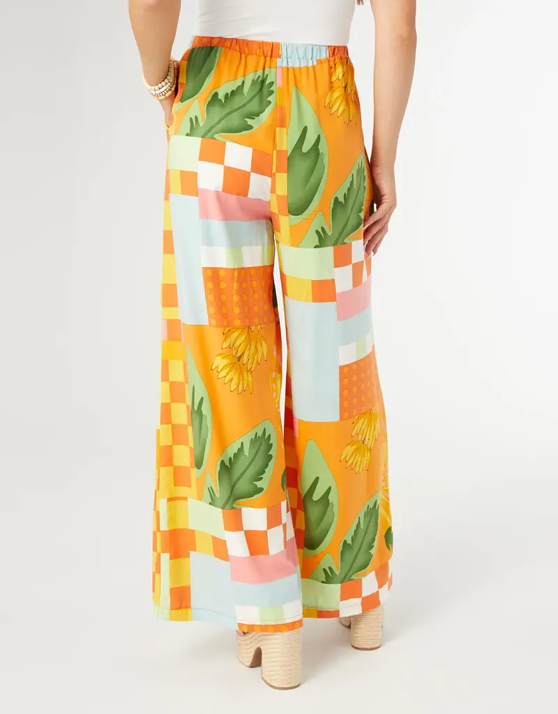 Torenia Printed Flowy Wide Leg Pant