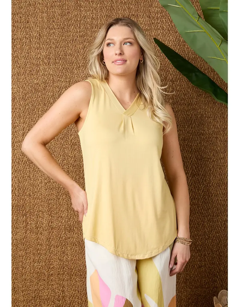 Erin Pleat Back V-Neck Tank