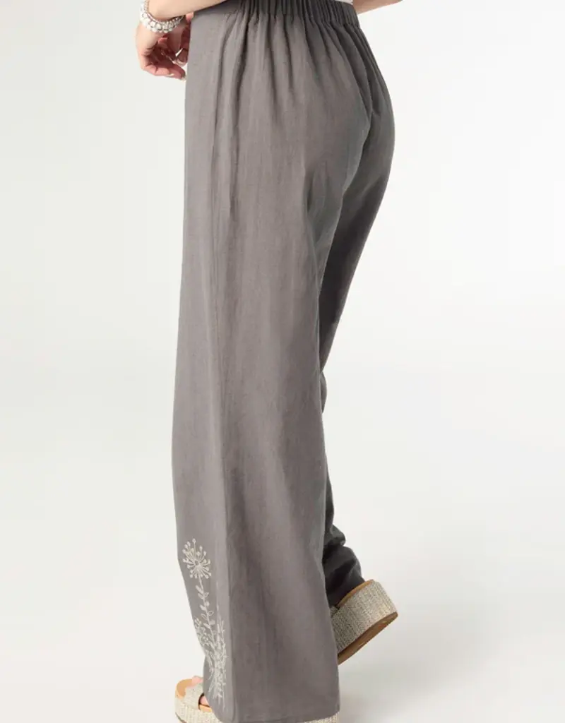 Ava Pant with Floral Embroidery