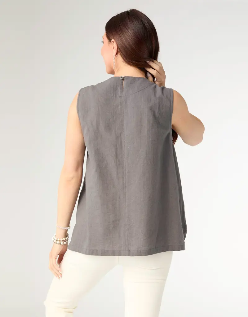 Ava Tank with Floral Embroidery