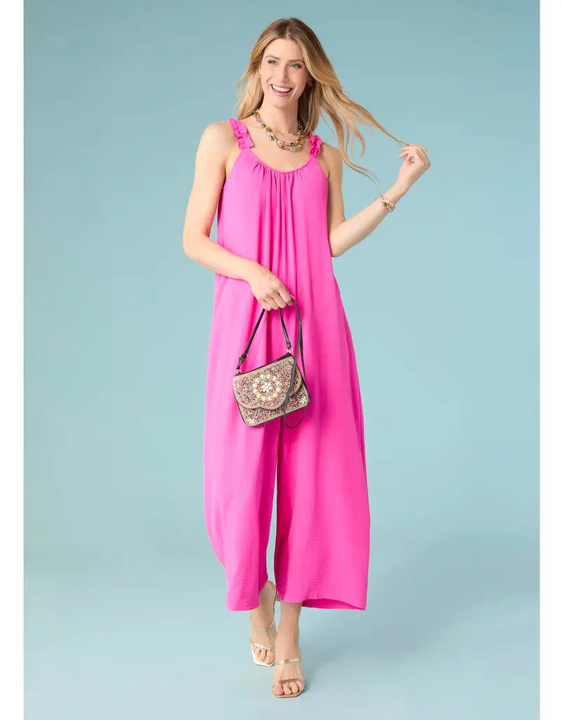 Madeline Sleeveless Romper with Ruffled Straps