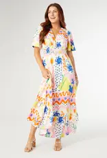 Picasso Short Sleeve Maxi Dress