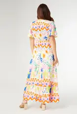Picasso Short Sleeve Maxi Dress