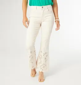 Jennifer Flare Pant with Cut-Out Flowers