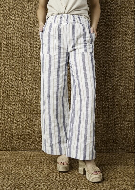 Vinca Wide Leg Striped Pant