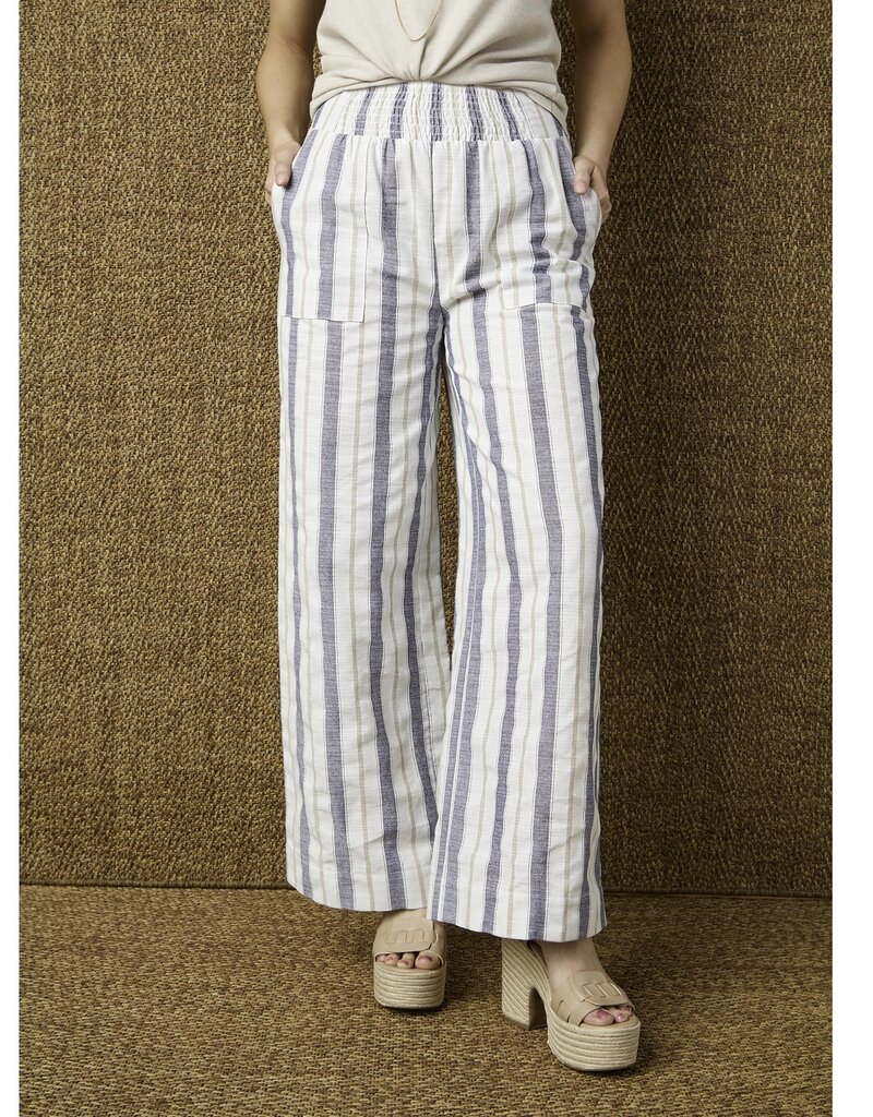 Vinca Wide Leg Striped Pant