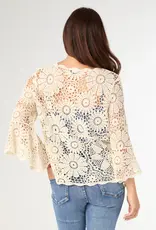 Kristen Elbow Sleeve Crochet Top