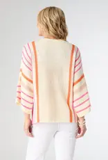 Gretchen Relaxed 3/4 Sleeve Striped Sweater