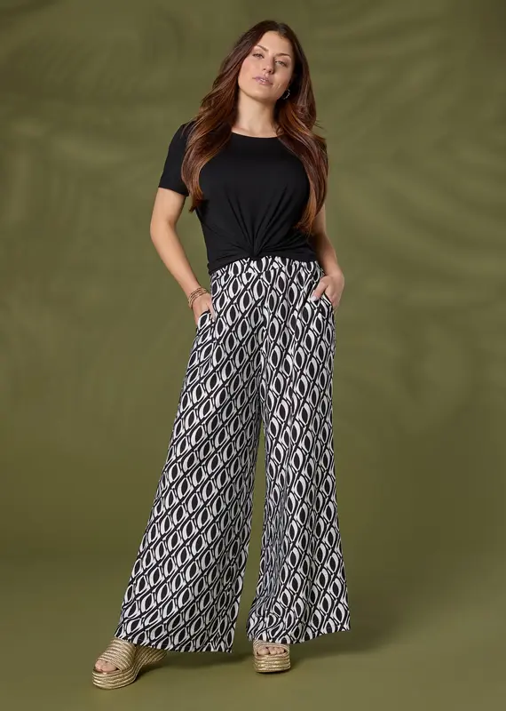 Dinara Flowy Pant with Cinched Waist