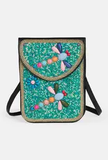 Artisan Beaded Crossbody - Turqouise Dragonfly