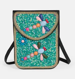 Artisan Beaded Crossbody - Turqouise Dragonfly