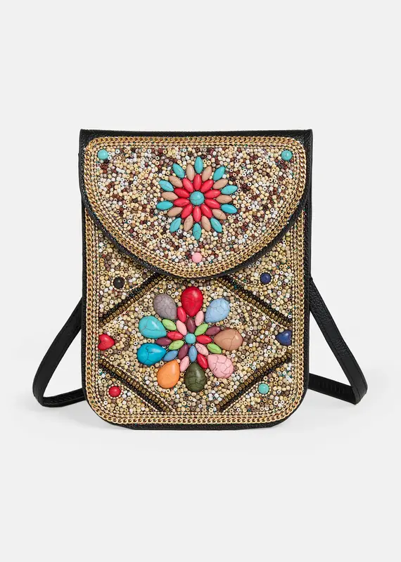 Artisan Beaded Crossbody - Desert Burst