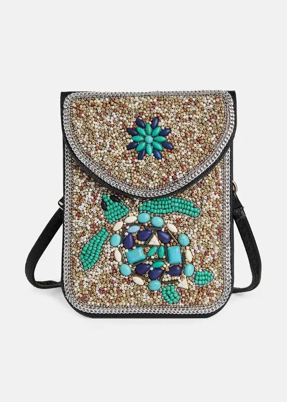 Artisan Beaded Crossbody - Sea Turtle