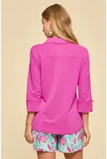 Lightweight Sun-Cool 3/4 Sleeve Top