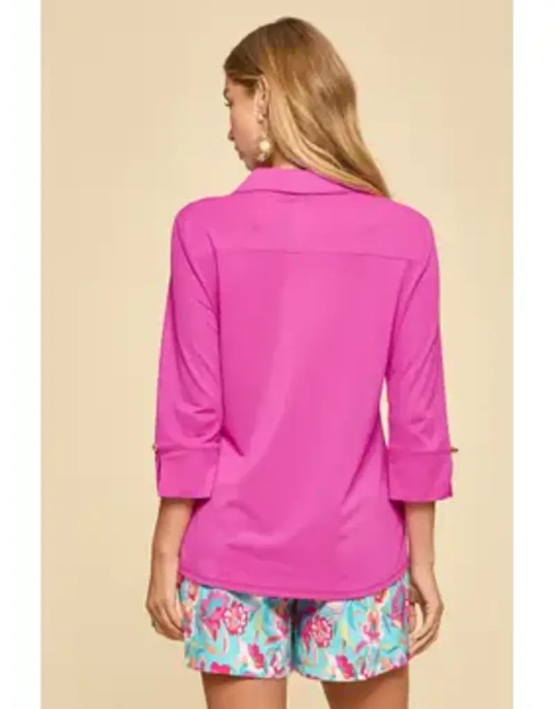 Lightweight Sun-Cool 3/4 Sleeve Top