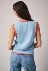 Crew Neck 'fish' Graphic Sweater Vest