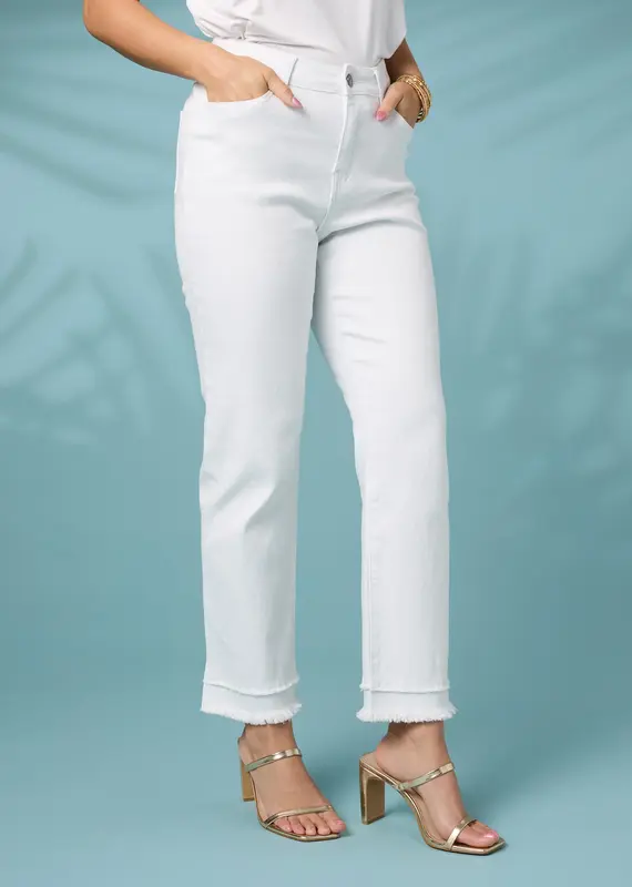 Mary Straight Ankle with Double Fringe Pant