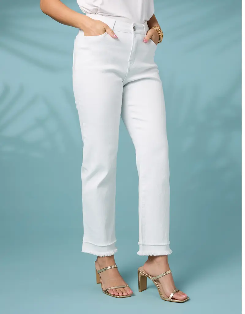 Mary Straight Ankle with Double Fringe Pant