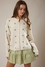 Polka Dot Button Front Cardigan