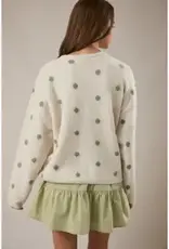 Polka Dot Button Front Cardigan