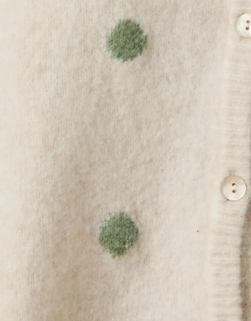 Polka Dot Button Front Cardigan