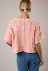 Knit Sweater Top With Drop Shoulder