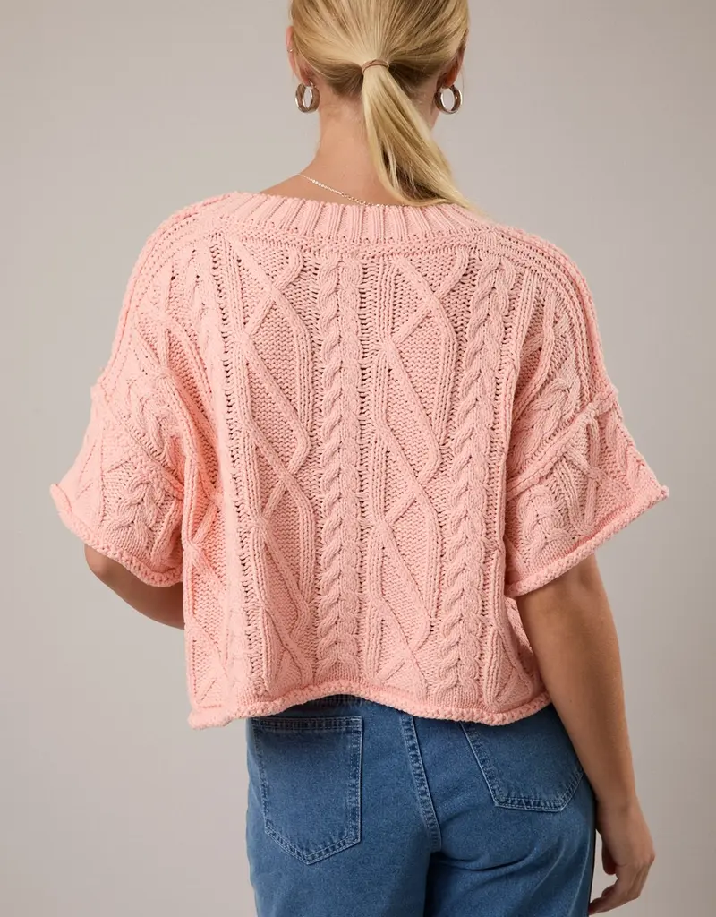 Knit Sweater Top With Drop Shoulder
