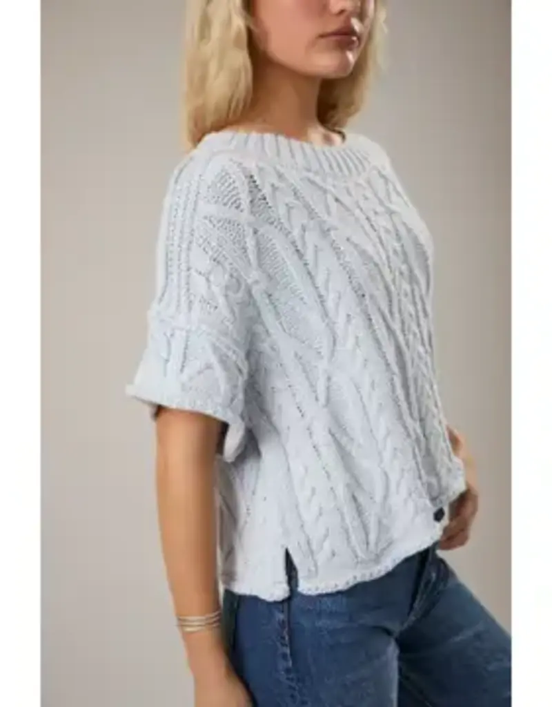 Knit Sweater Top With Drop Shoulder