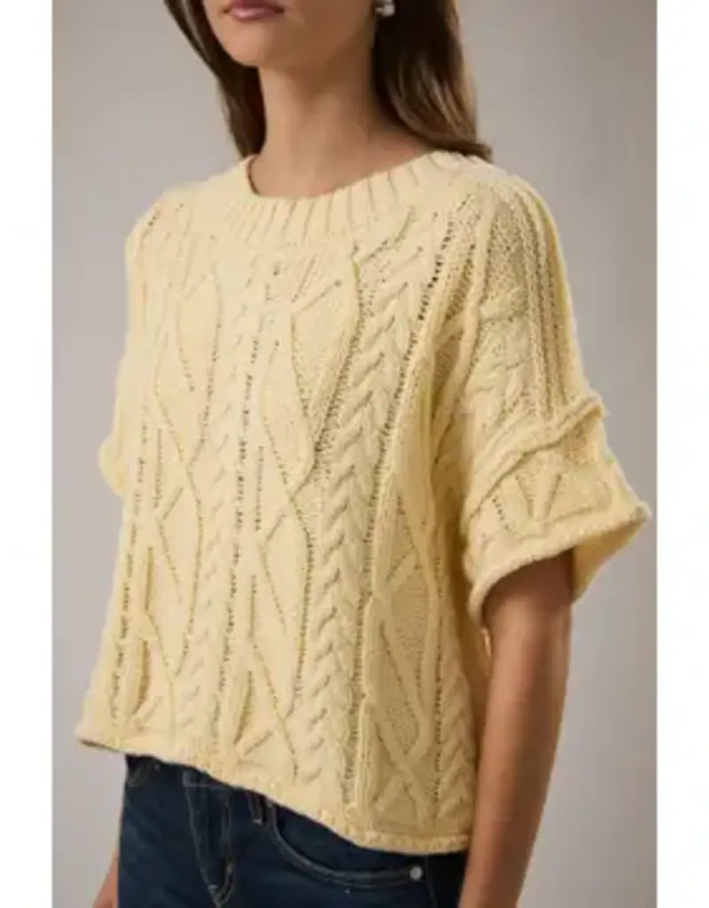 Knit Sweater Top With Drop Shoulder