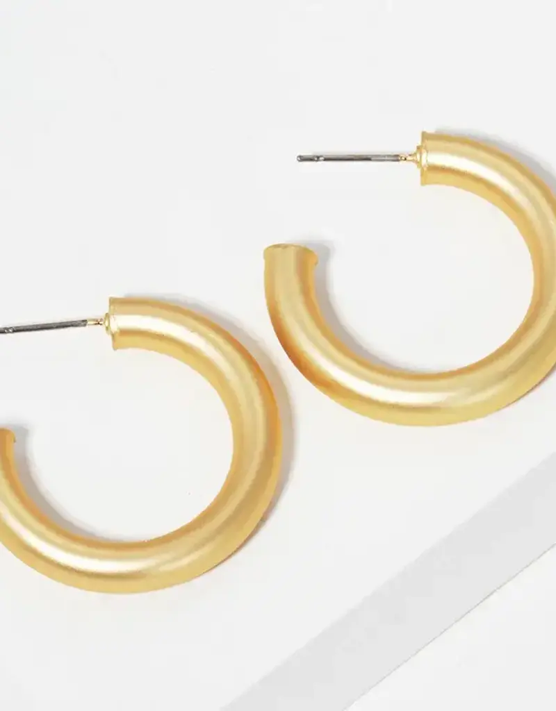 Bold Brass Hollow Hoop Earrings