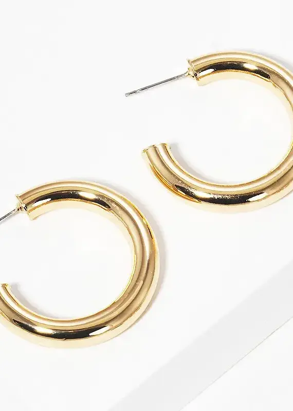 Bold Brass Hollow Hoop Earrings Colors: Gold - Silver - Matte Gold - Matte Silver