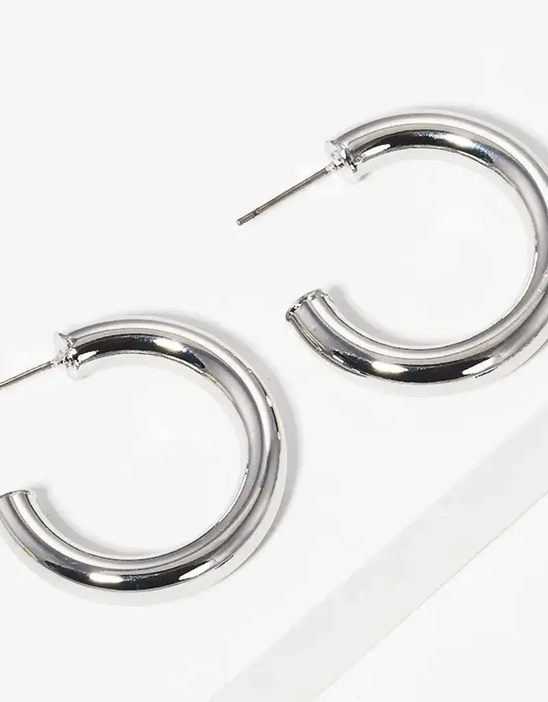 Bold Brass Hollow Hoop Earrings