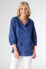 Hattie V-Neck Top with Embroidered Star