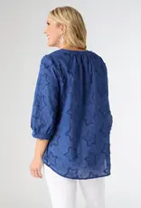 Hattie V-Neck Top with Embroidered Star