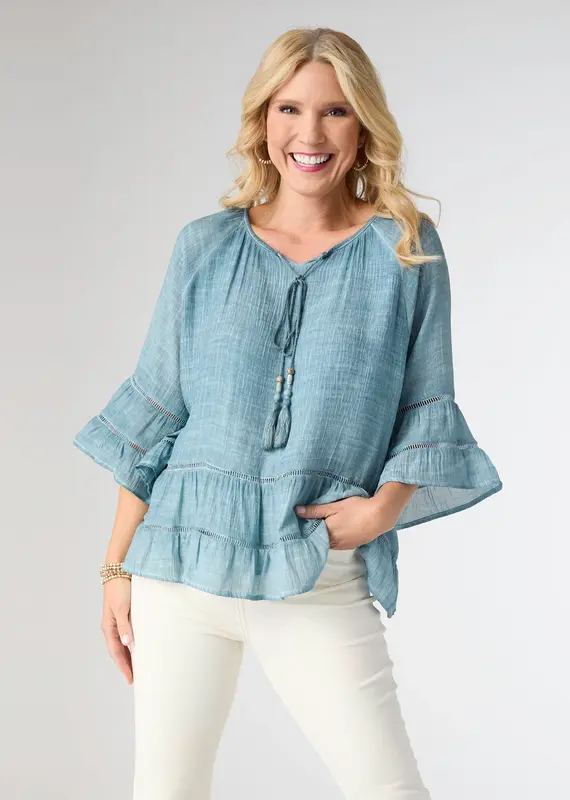 Susan Flutter Sleeve Top