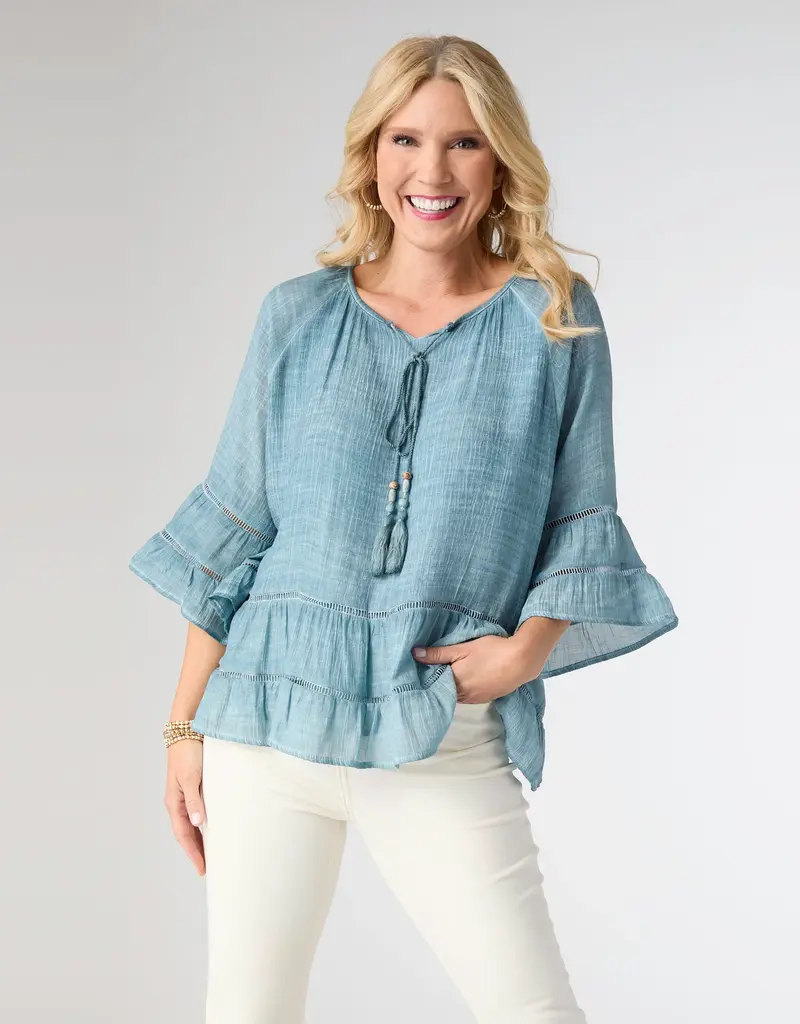 Susan Flutter Sleeve Top