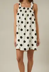 Sleeveless Bold Polka Dot Dress