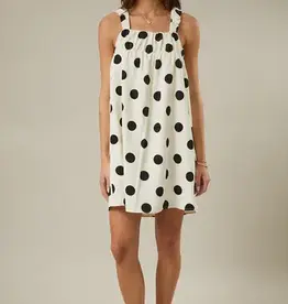 Sleeveless Bold Polka Dot Dress