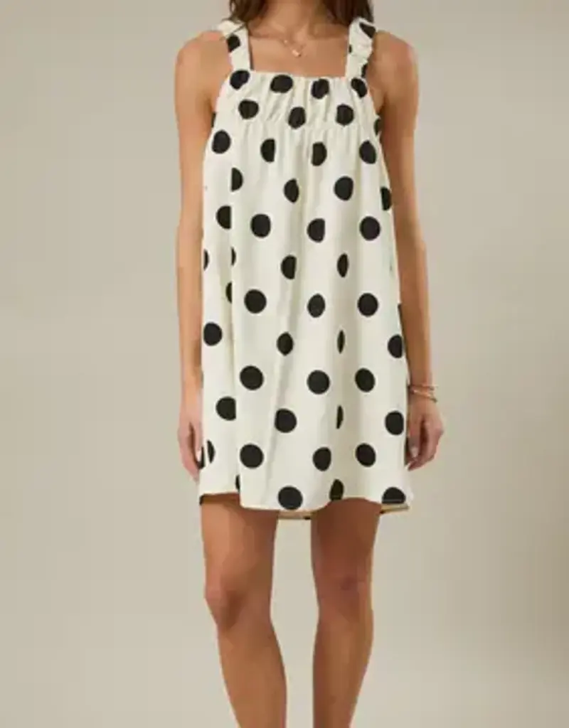 Sleeveless Bold Polka Dot Dress