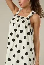 Sleeveless Bold Polka Dot Dress