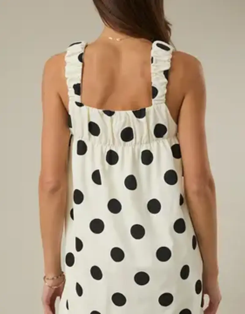 Sleeveless Bold Polka Dot Dress
