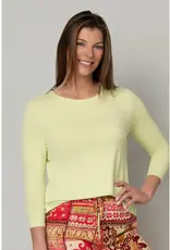 Juliana Crepe 3/4 Sleeve Hi-Lo Tee