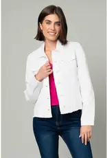 Frayed Denim Jacket w/ Novelty Buttons