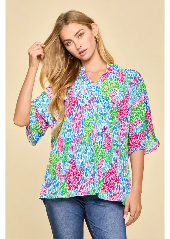 Wrinkle-Free Breeze Sleeve Lizzy Top