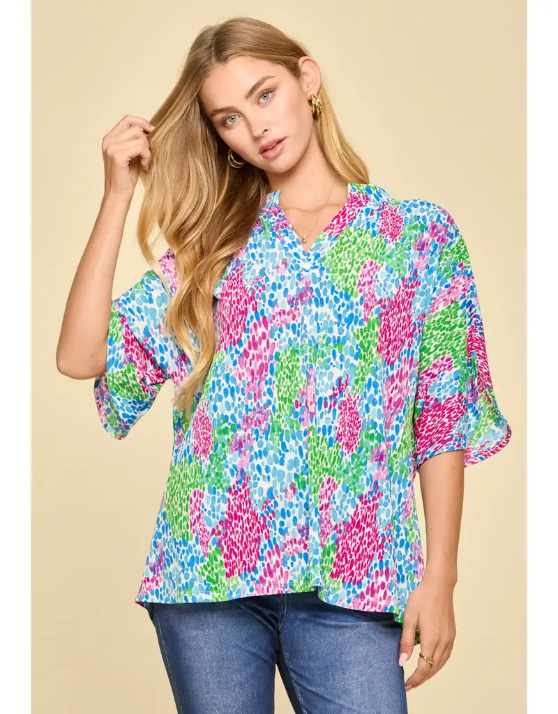 Wrinkle-Free Breeze Sleeve Lizzy Top